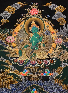 仏教徒 Painting - チベット チベットのタンカ タンカス仏 仏教
